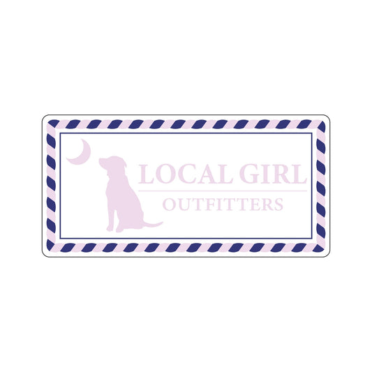 Local Girl Decal - Pink Rope Plate - Mercantile213