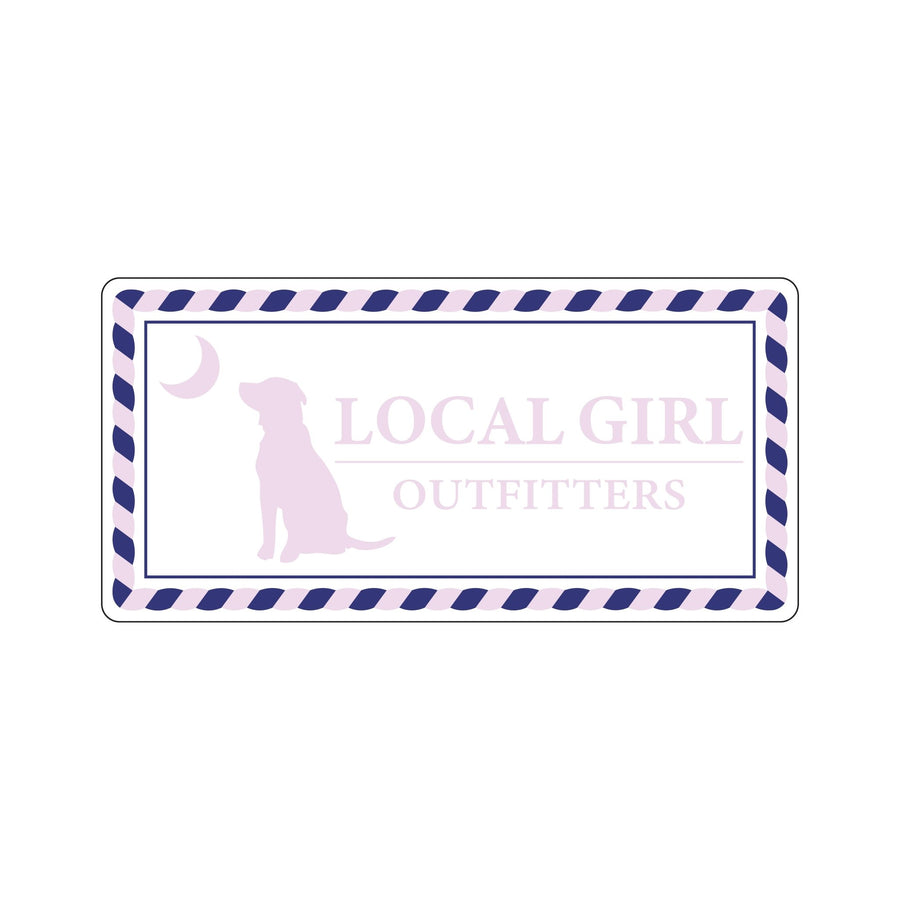 Local Girl Decal - Pink Rope Plate - Mercantile213