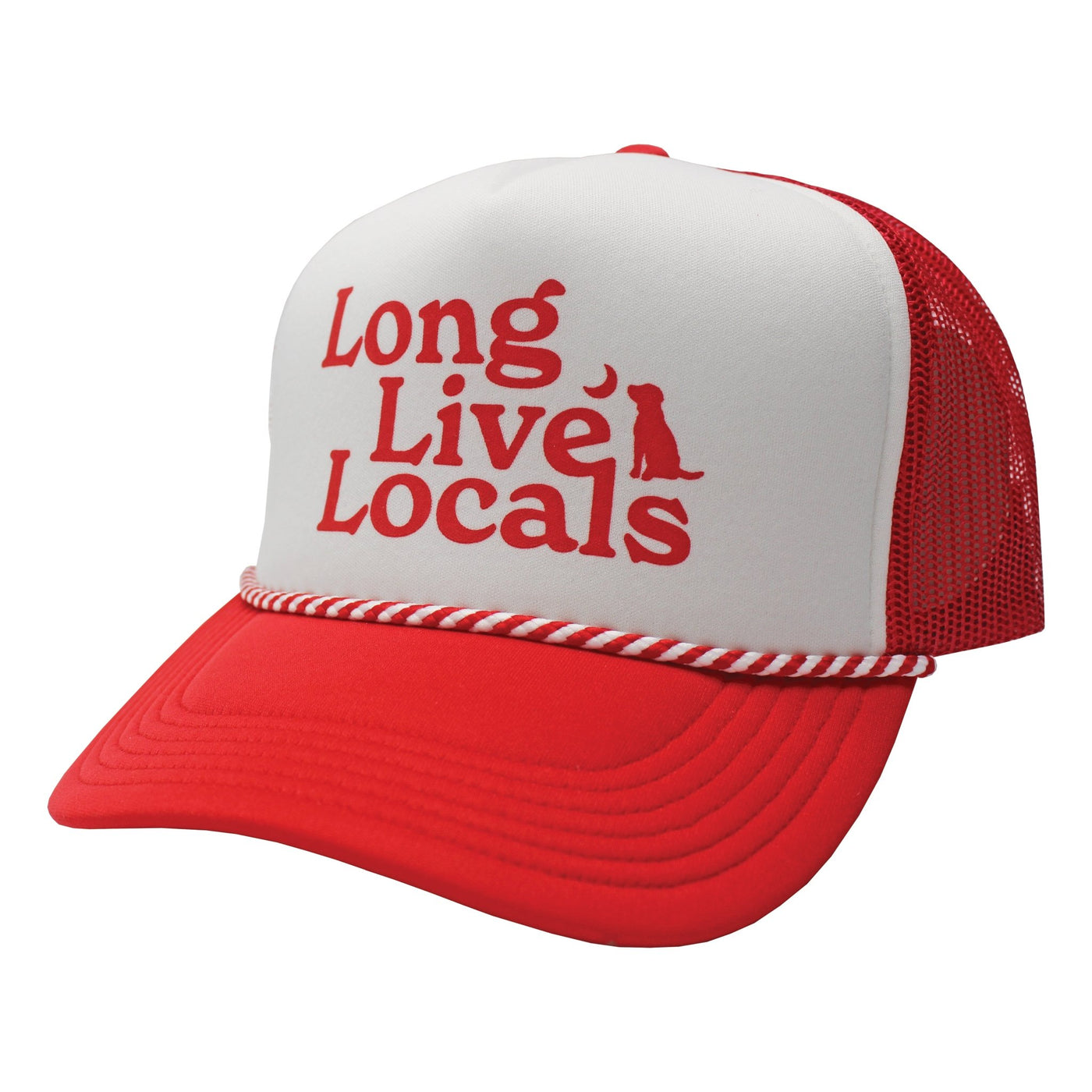 Local Girl Foam Trucker Hat - Long Live Locals - RED - Mercantile213