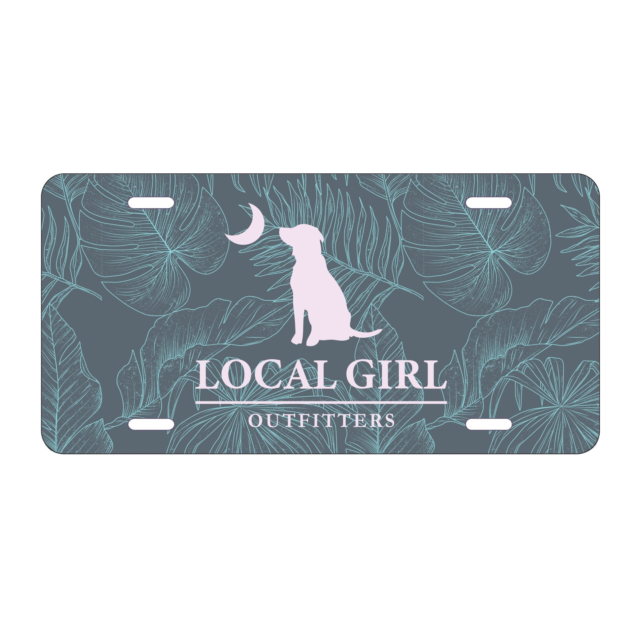 Local Girl License Plate - Blue - Mercantile213