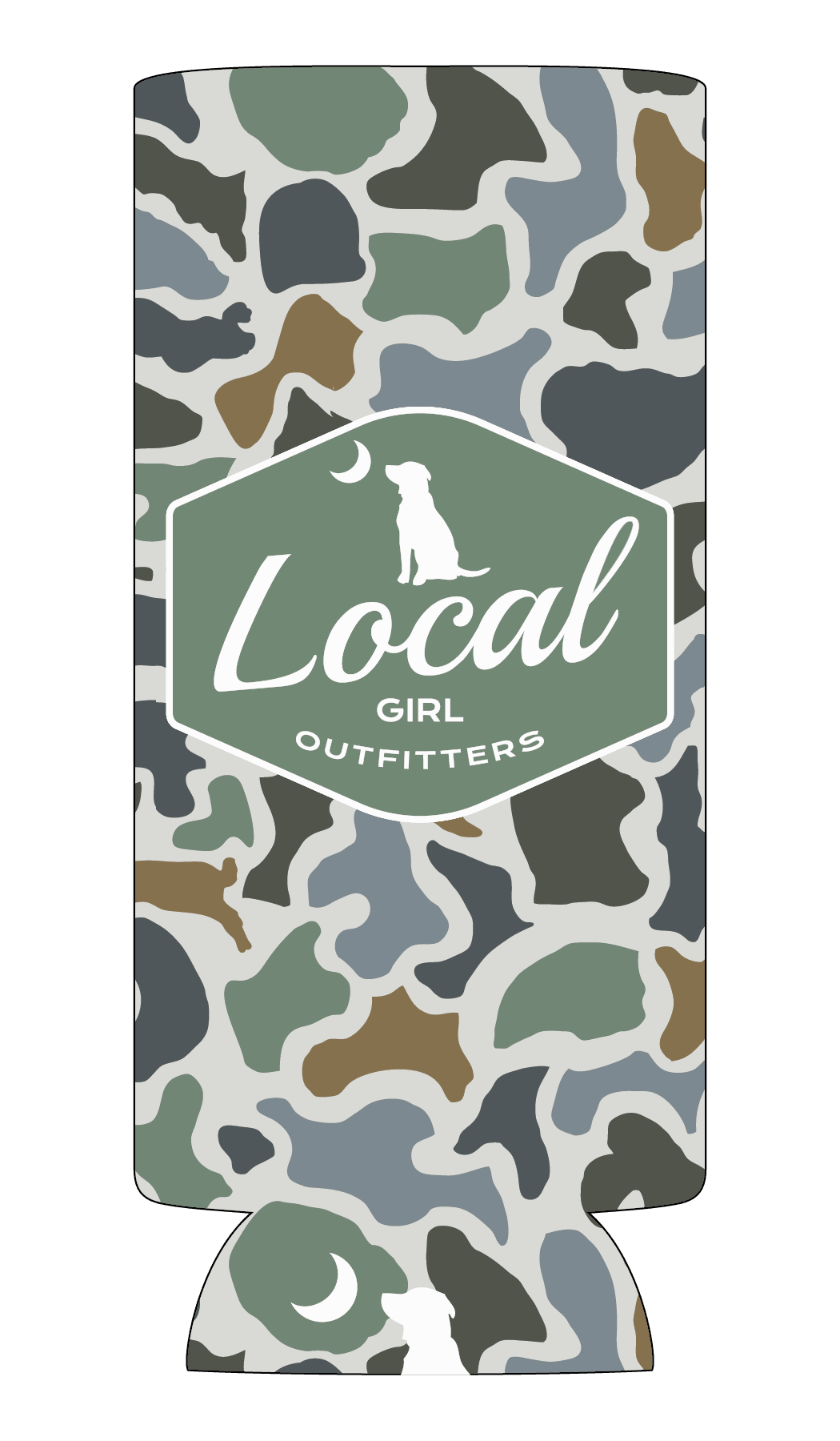Local Girl Slim Can Koozie - Badge - Mercantile213