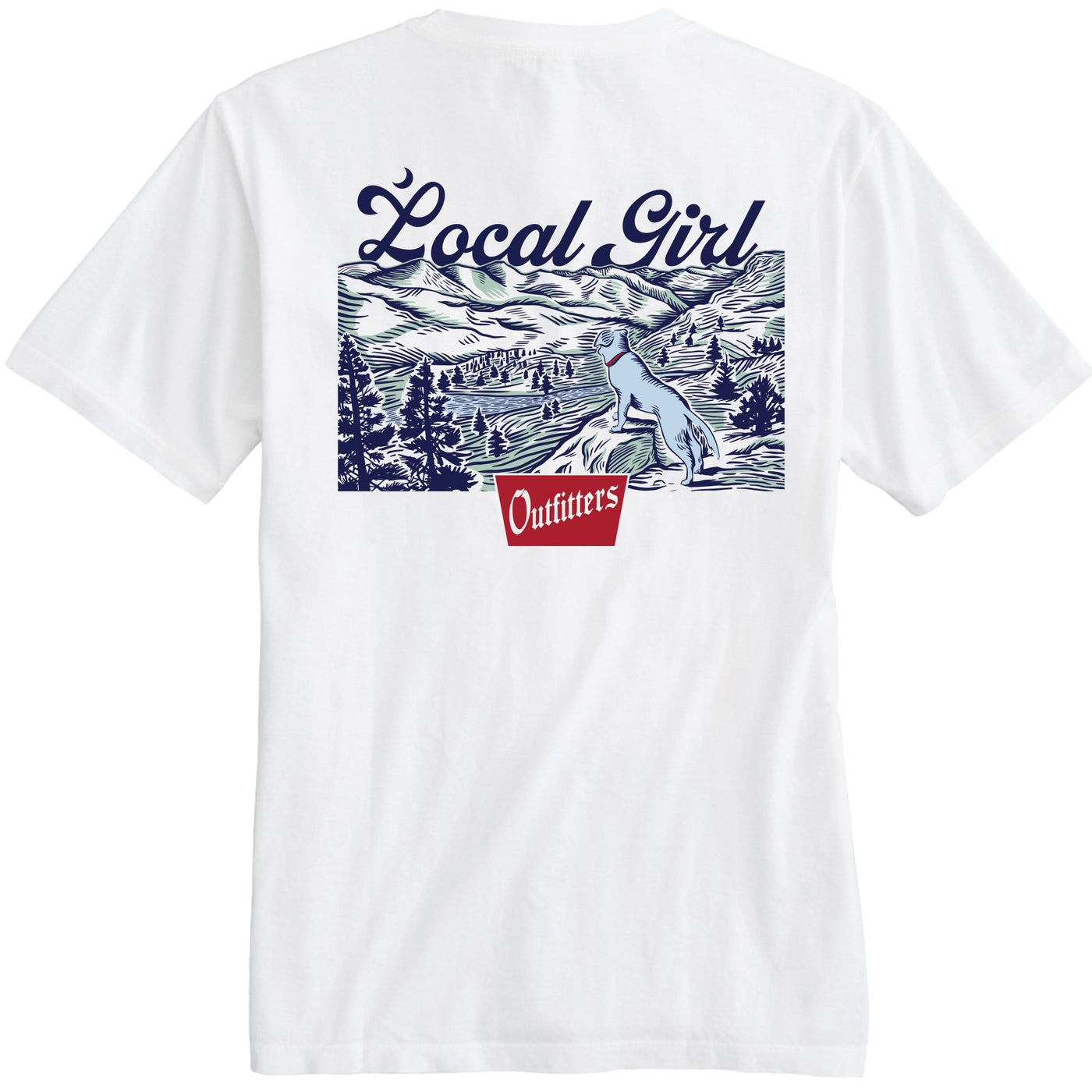 Local Girl SS Tee - Lookout - WHT - Mercantile213