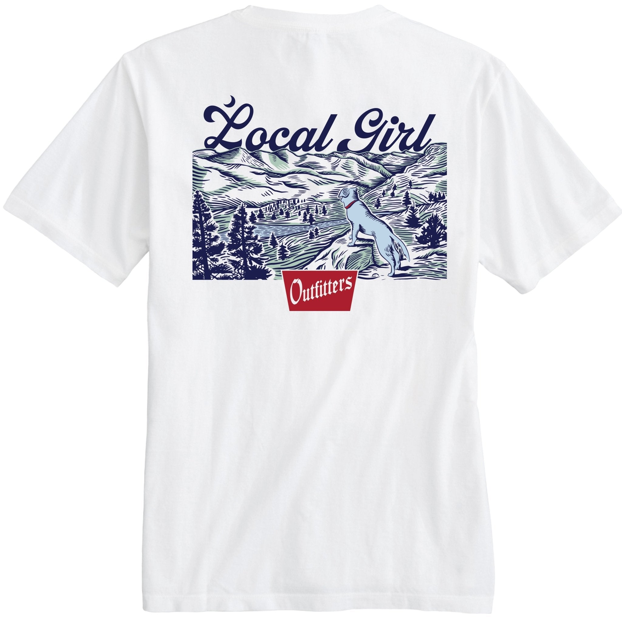Local Girl SS Tee - Lookout - WHT - Mercantile213