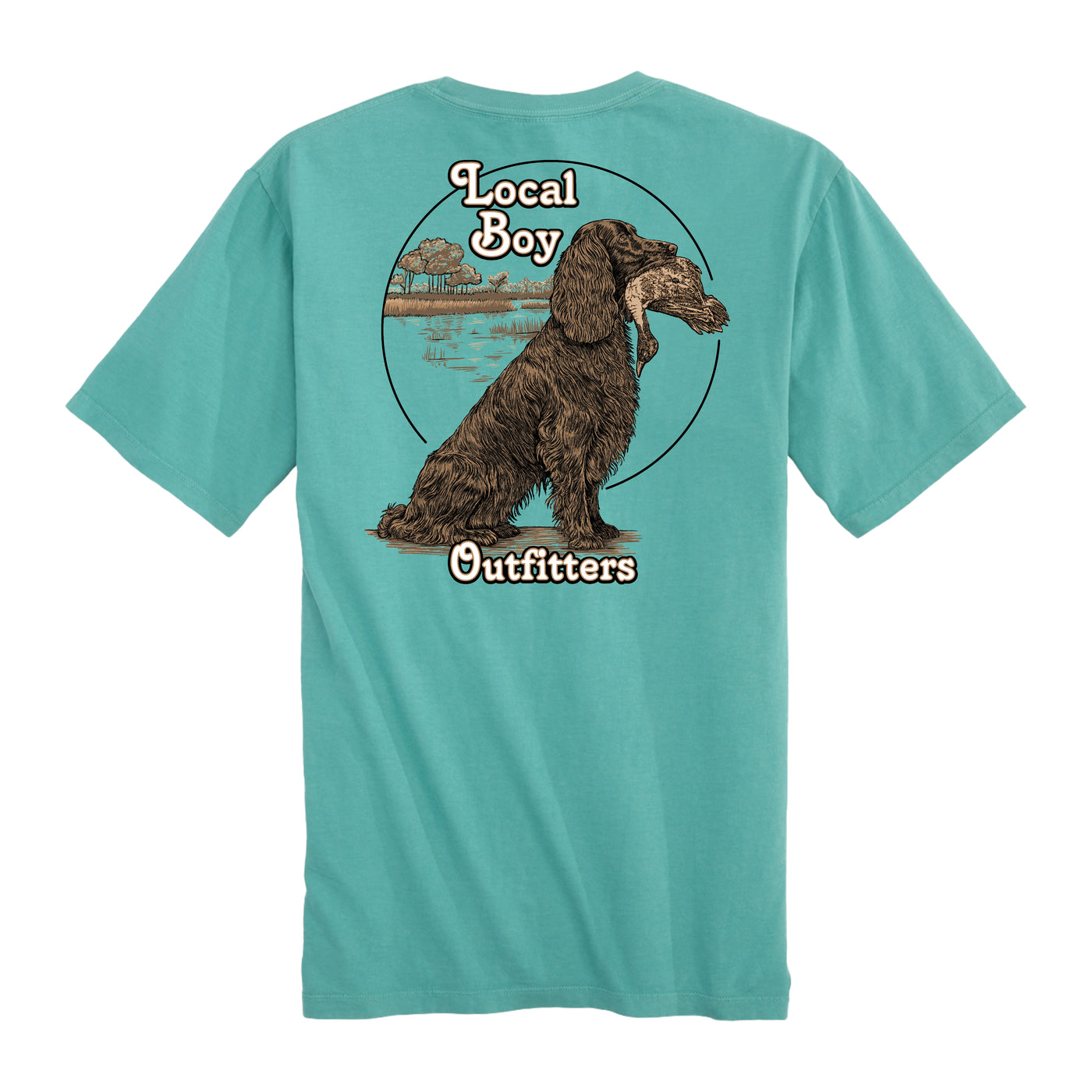 Local Boy Tee- - Local Boykin Seafoam