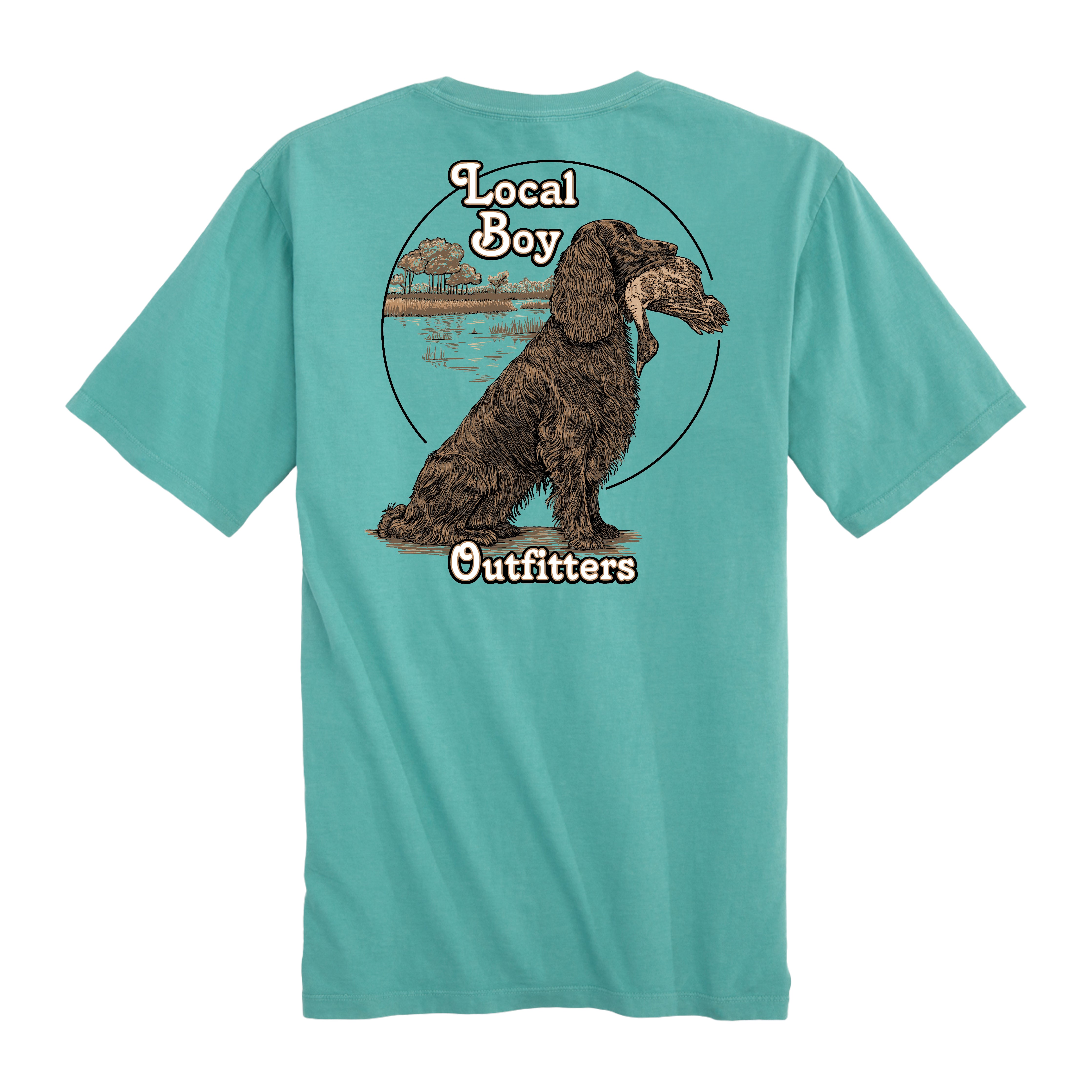 Local Boy Tee- - Local Boykin Seafoam