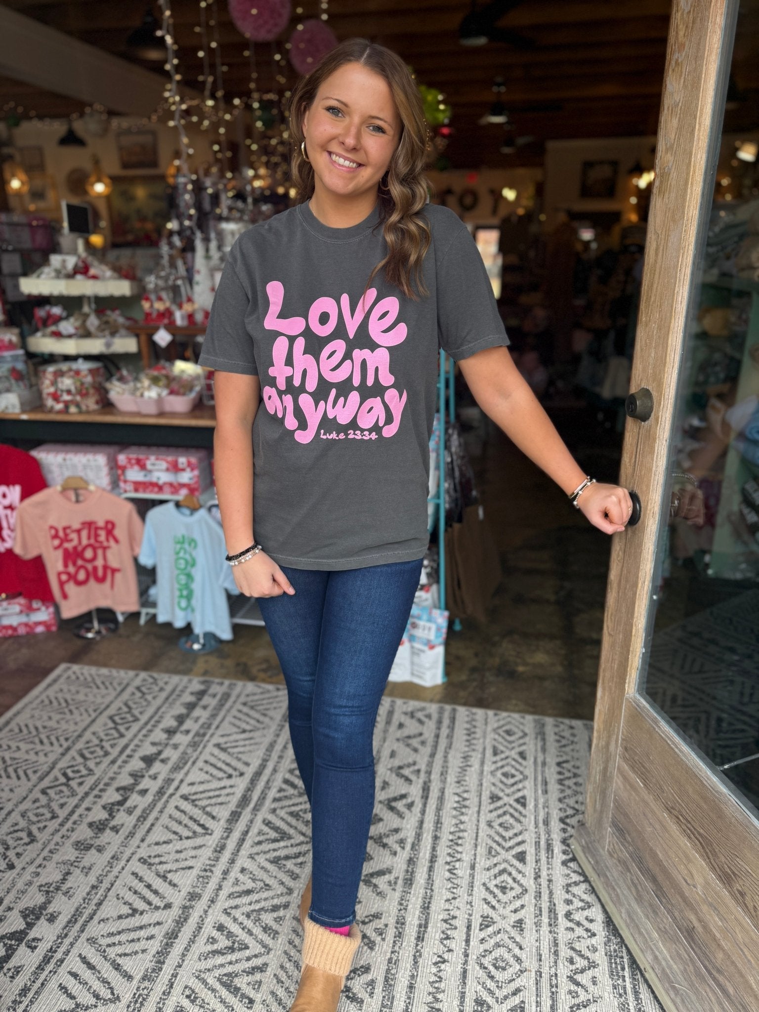 Love Them Anyway Short Sleeve Graphic Tee - Mercantile213