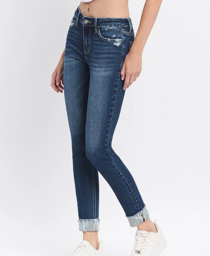 Lovervet Cuffed Skinny Jeans - LV1280D - Mercantile213
