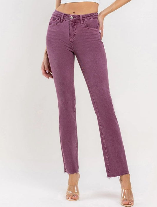 Lovervet Mid Rise Bootcut Jeans- Sangria - LV1254A - Mercantile213