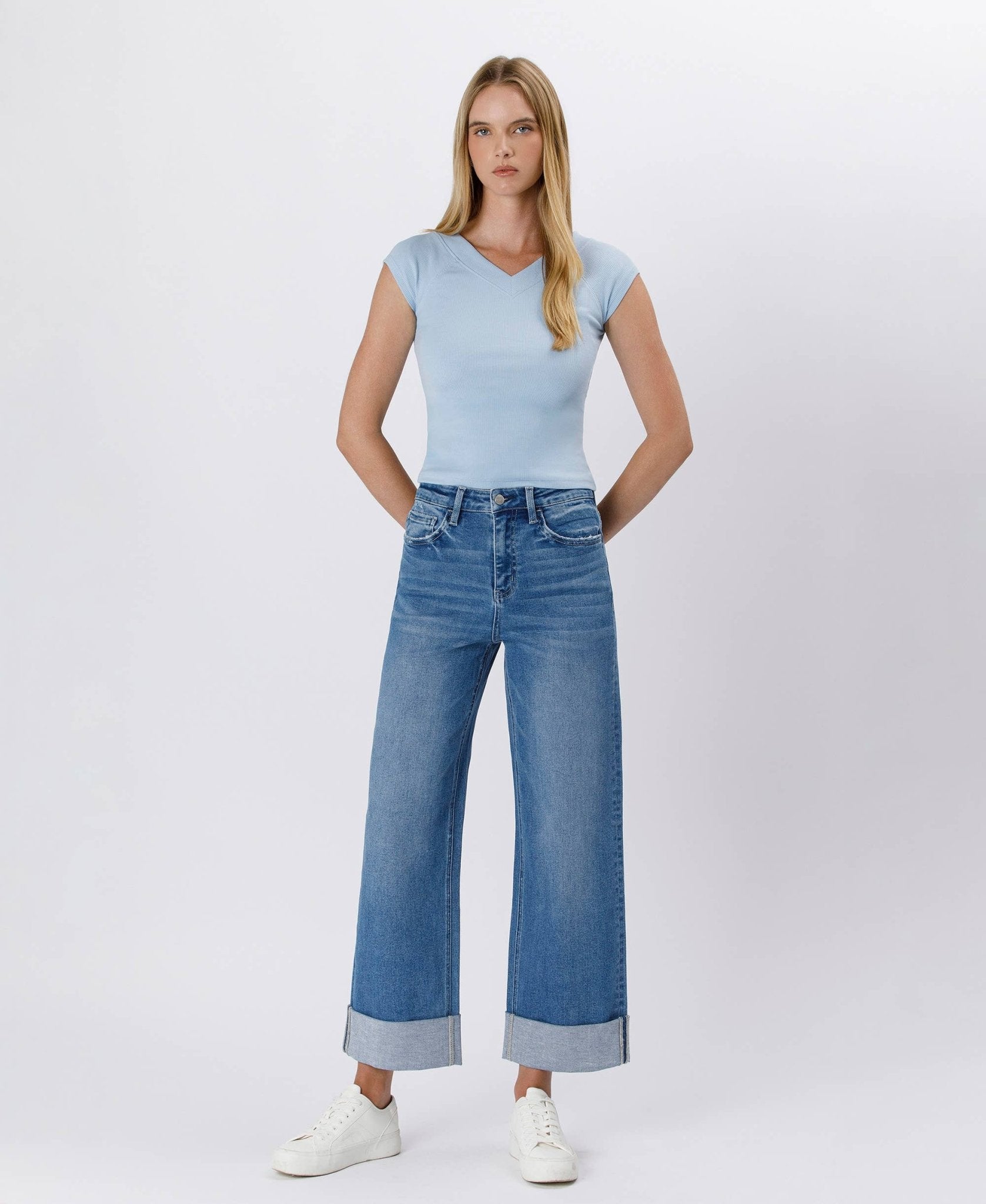 Lovervet Sweeping Cuffed Jeans - LV1571 - Mercantile213