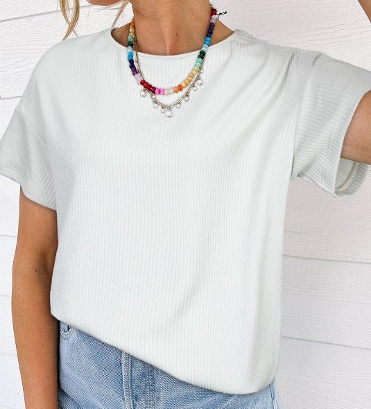 Lt Gray Loose Top - Mercantile213