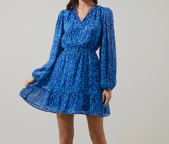 Madeira Balloon Sleeve Mini Dress - Mercantile213