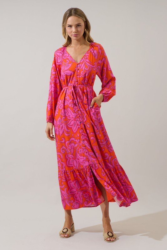Marinda Floral Maxi Dress - Mercantile213