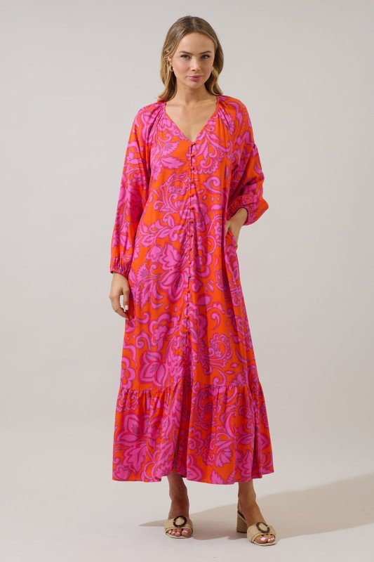 Marinda Floral Maxi Dress - Mercantile213