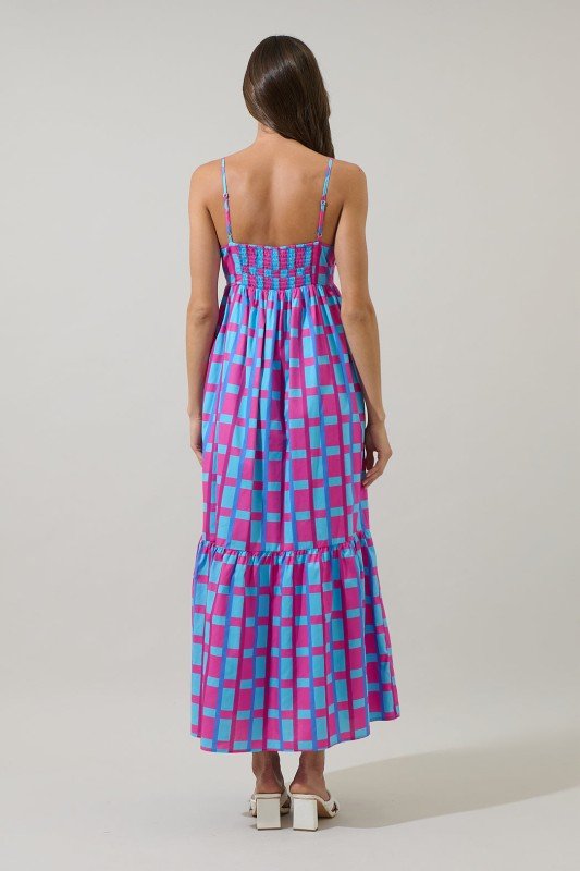 Marvy Checker Maxi Dress - Mercantile213