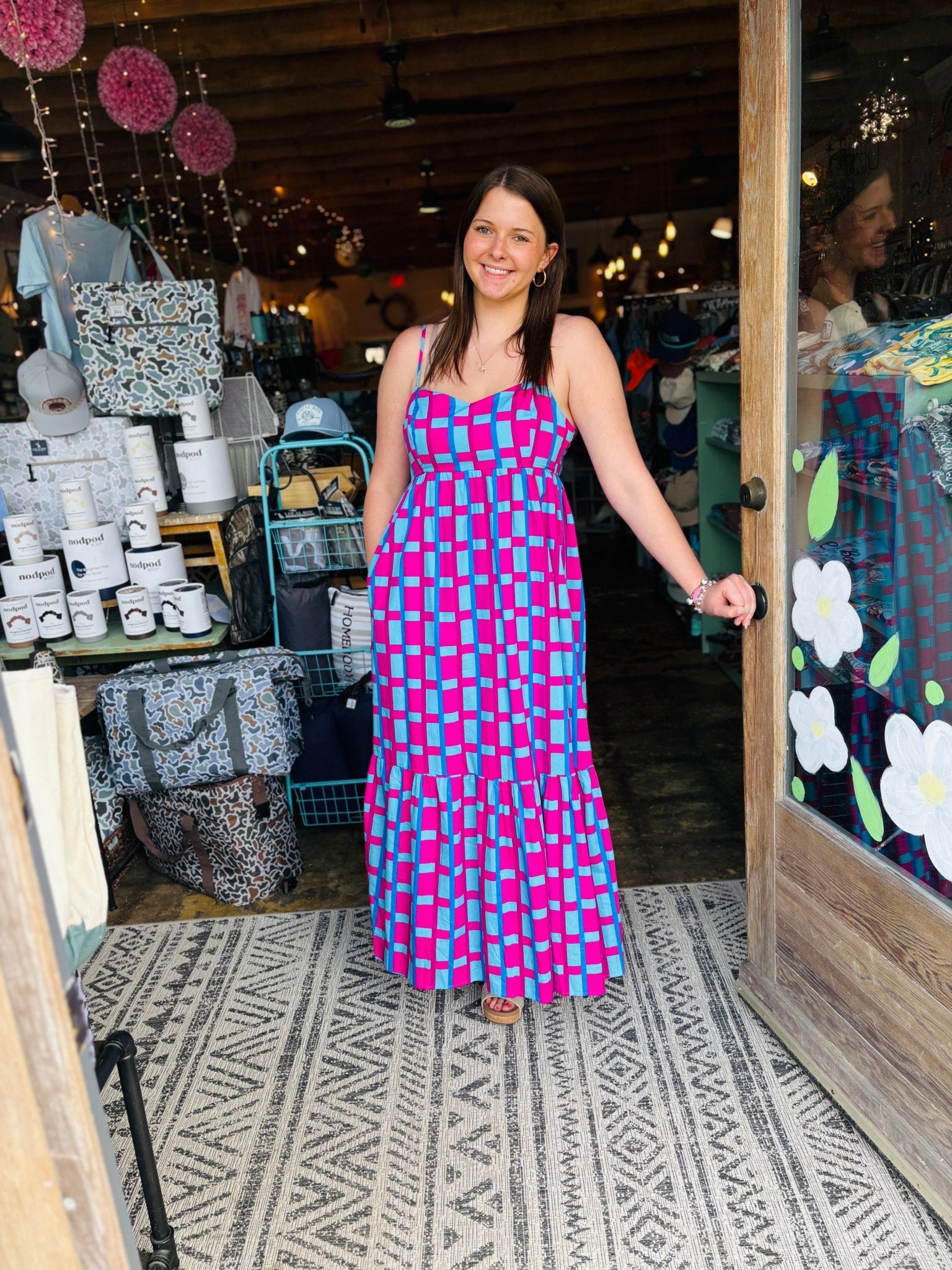 Marvy Checker Maxi Dress - Mercantile213