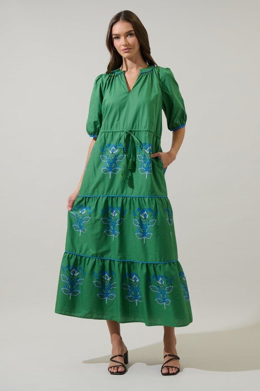 Meridy Floral Midi Dress - Mercantile213
