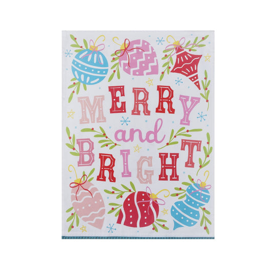 Merry Bright With Pom Pom M/4 Kitchen Towel - Mercantile213