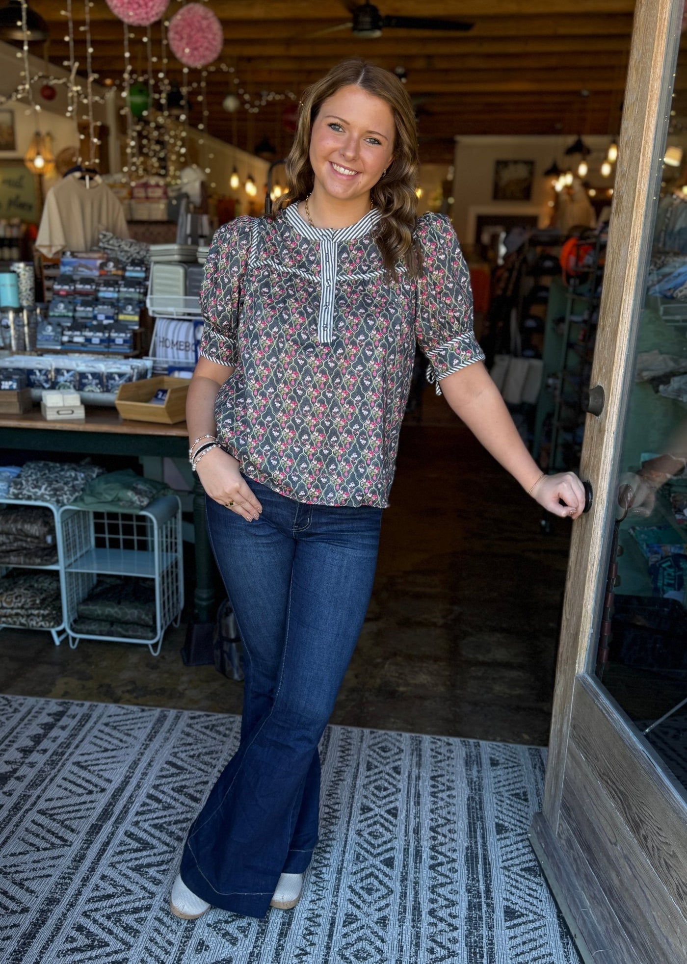 Midnight Multi Floral Blouse - Mercantile213