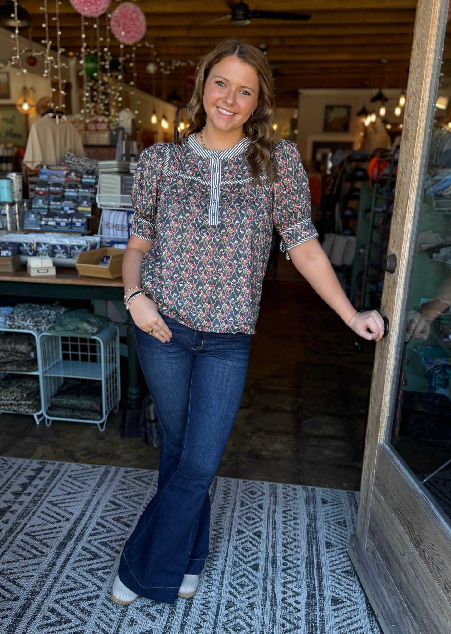 Midnight Multi Floral Blouse - Mercantile213