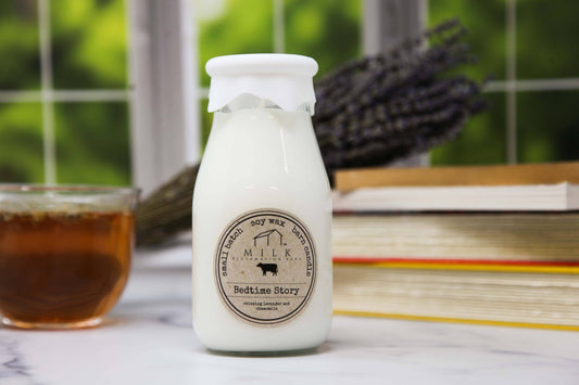 Milk Bottle Candle Bedtime Story (Lavender Chamomile) - Mercantile213
