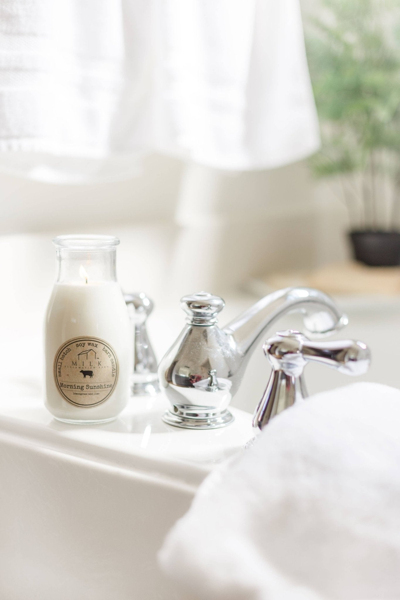 Milk Bottle Candle Joy in the Morning (Coffee) - Mercantile213