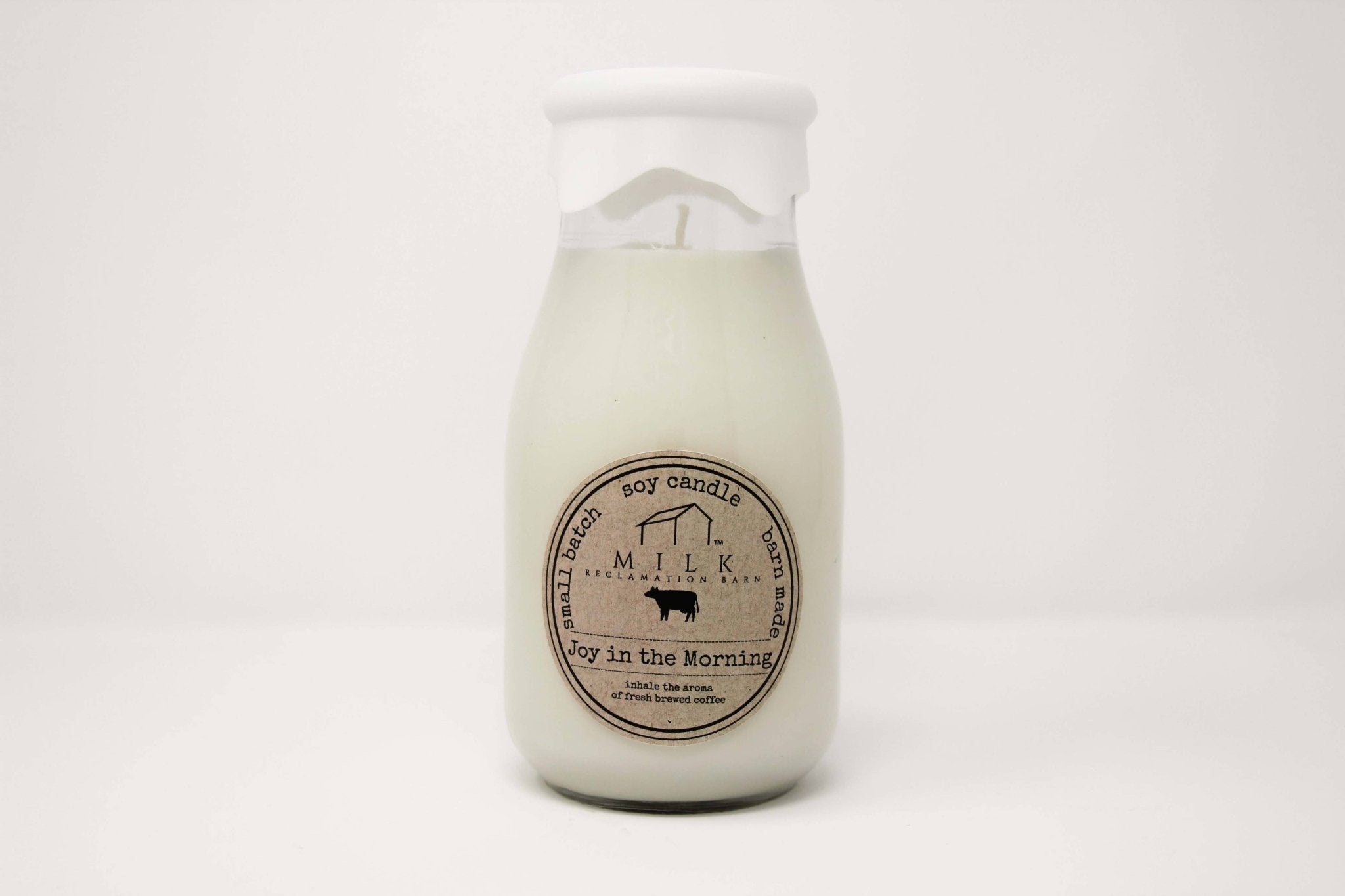 Milk Bottle Candle Joy in the Morning (Coffee) - Mercantile213