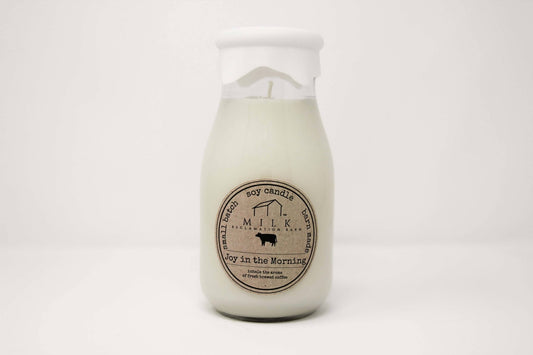 Milk Bottle Candle Joy in the Morning (Coffee) - Mercantile213