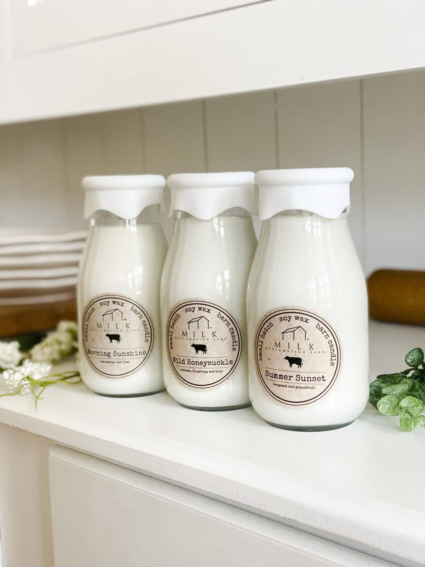 Milk Bottle Candle Joy in the Morning (Coffee) - Mercantile213