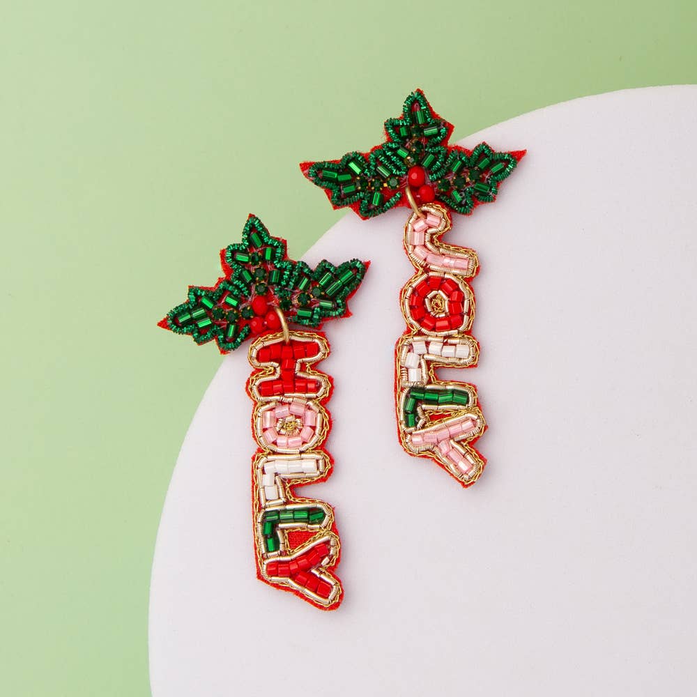 Mistletoe Holly Earrings - Mercantile213