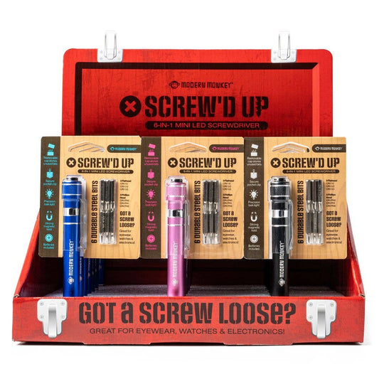 Modern Monkey® Screw’d Up 6 - in - 1 Mini LED Screwdriver - Mercantile213