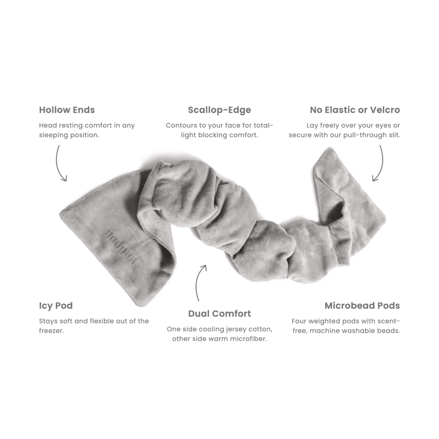 Nodpod Weighted Sleep Mask - Black - Mercantile213