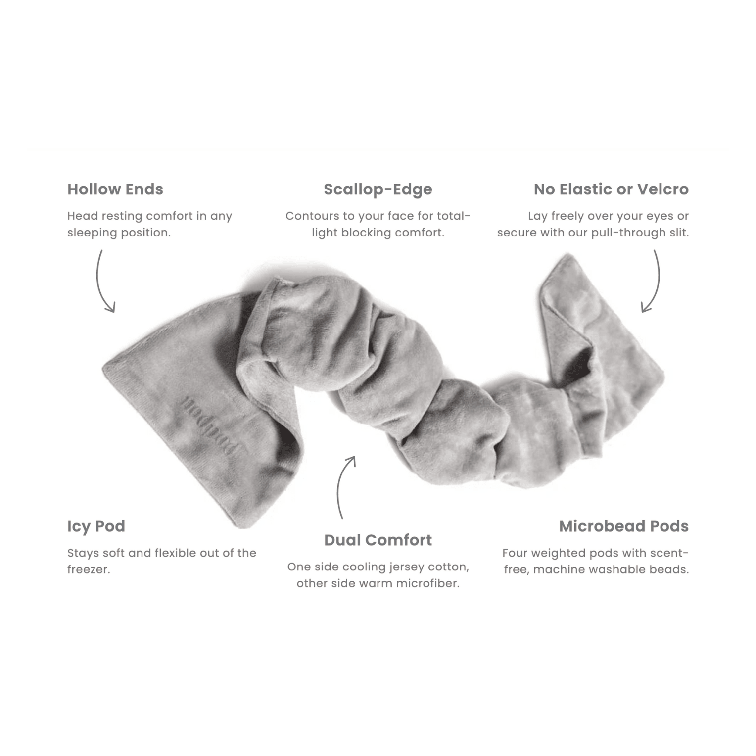Nodpod Weighted Sleep Mask - Bone - Mercantile213