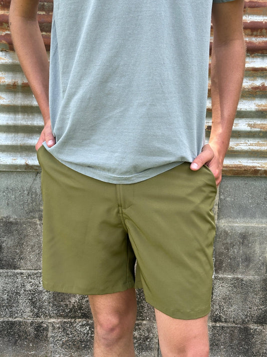 Old South - Olive - Daily Performance Shorts - Mercantile213