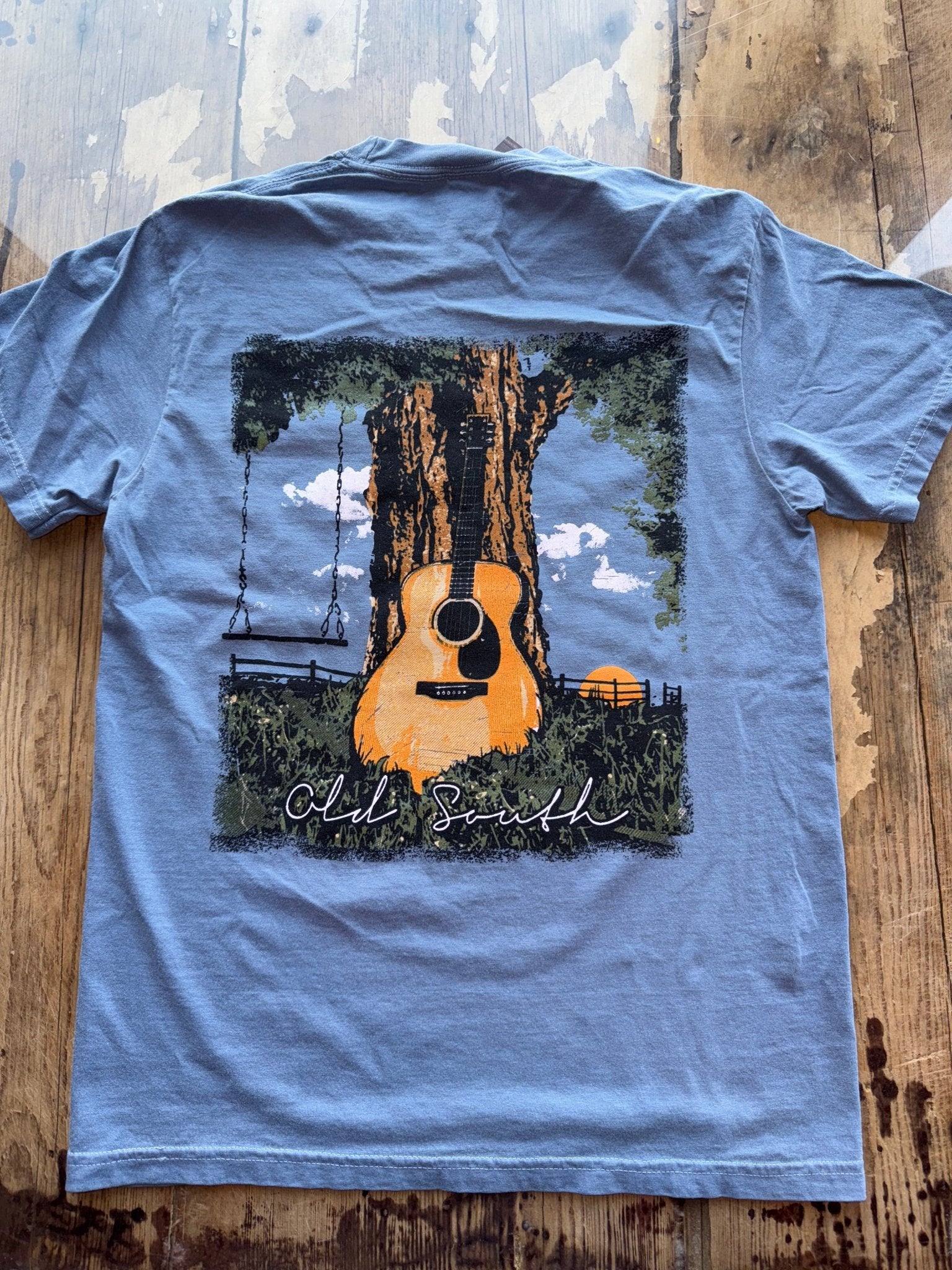Old South SS Tee - Guitar - Denim - Mercantile213