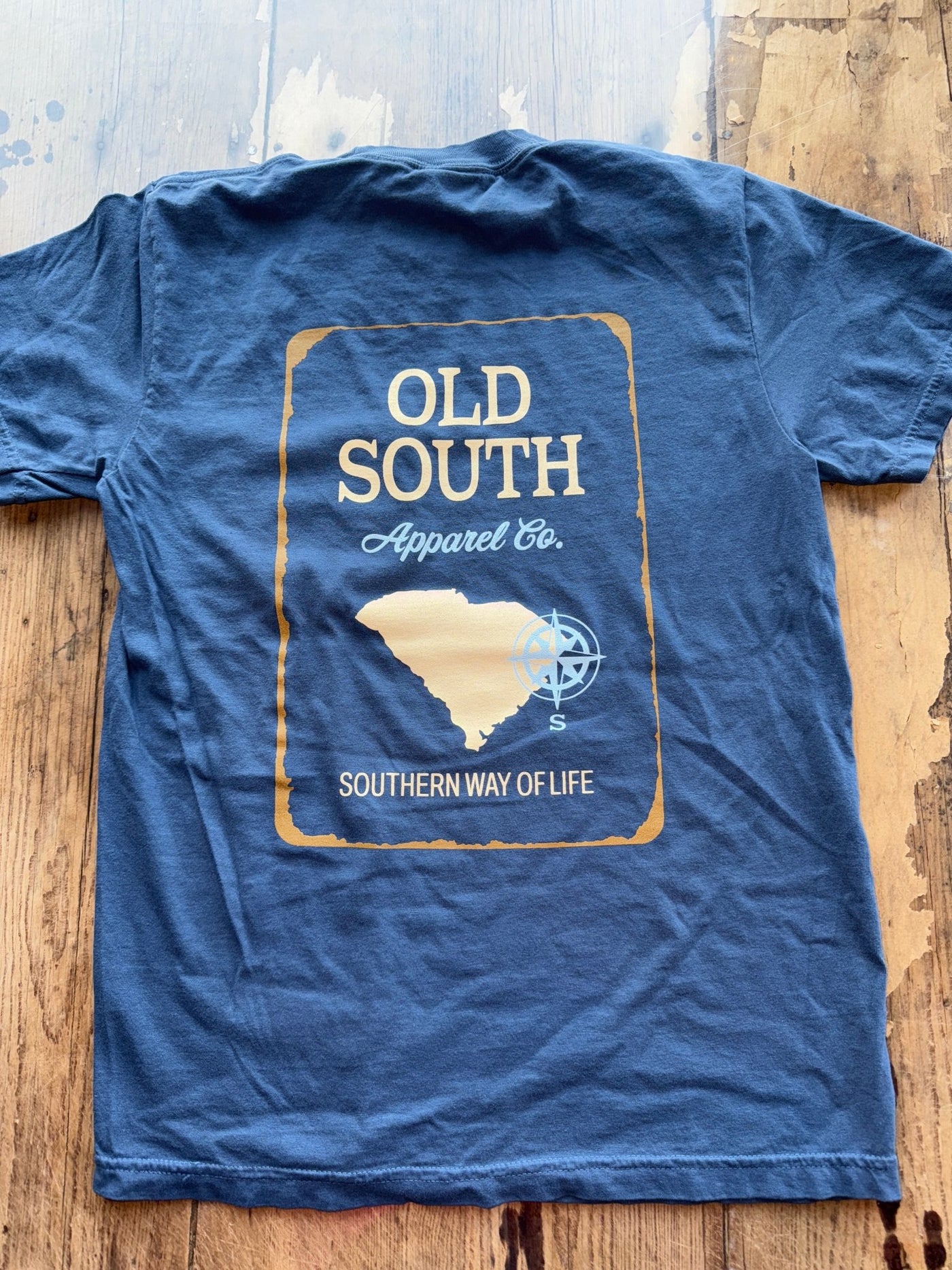 Old South SS Tee - State Outlines - Midnight - Mercantile213