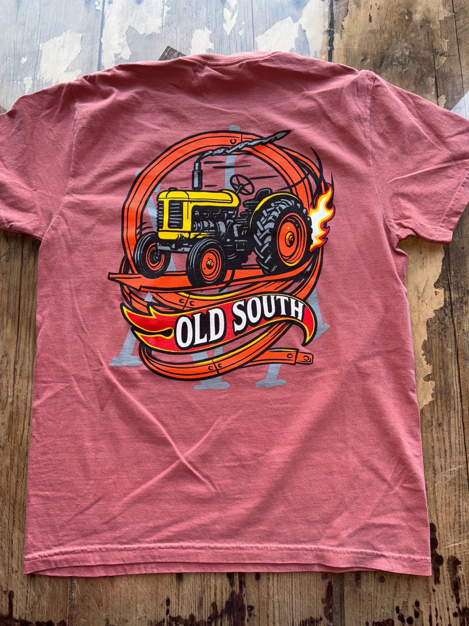 Old South SS Tee - Tractor Wheels - Cumin - Mercantile213
