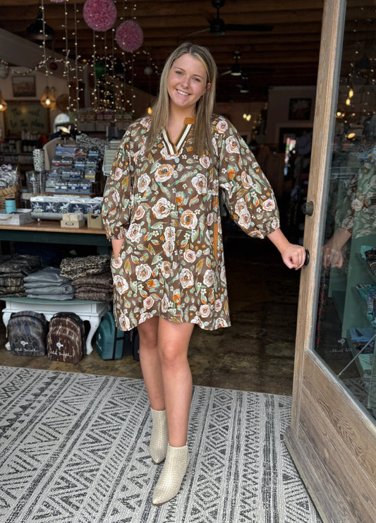 Olive Mix Dress - Mercantile213