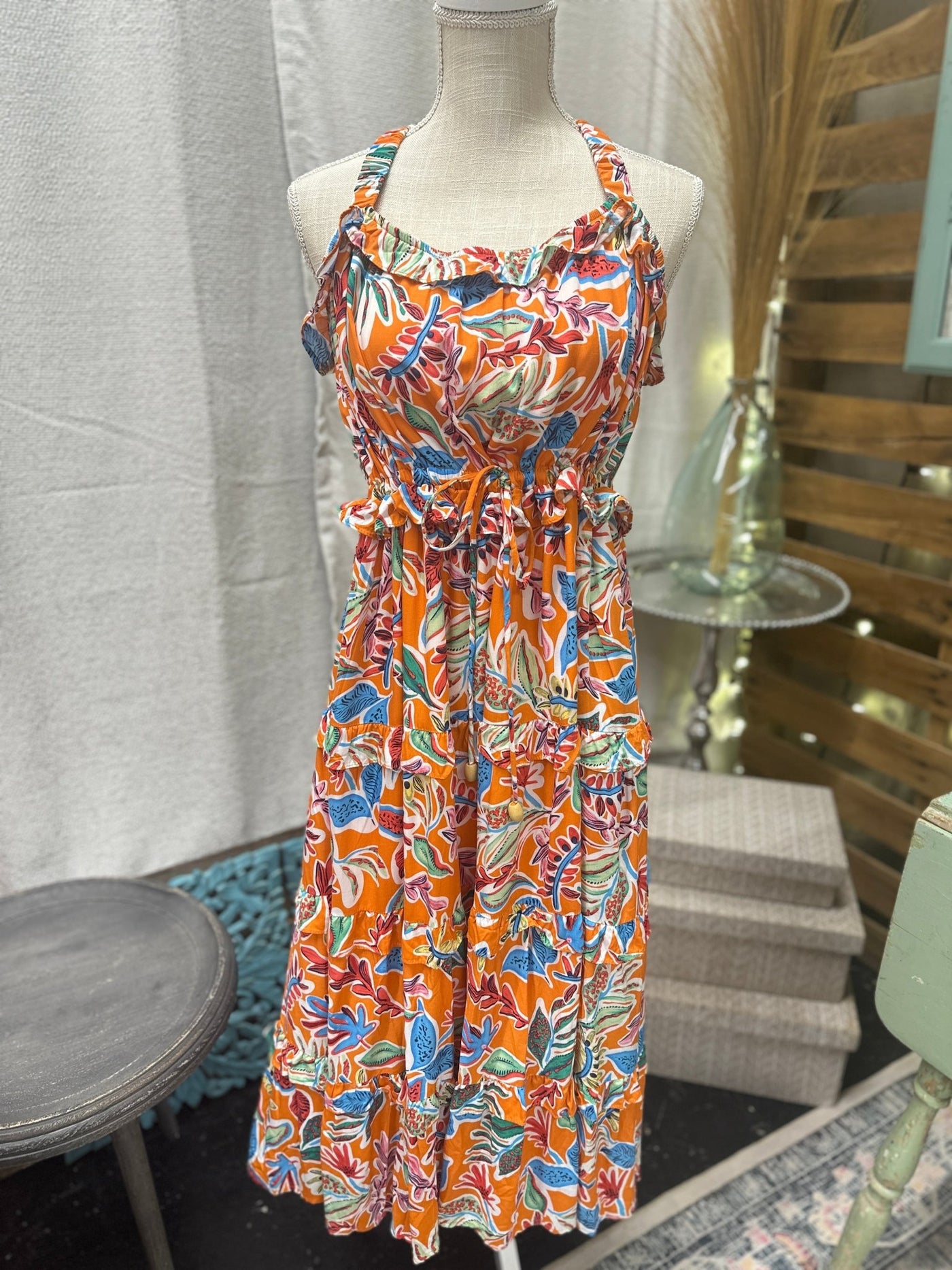 Orange Vacation Dreams Midi - Mercantile213