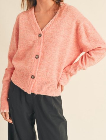 Peach Blossom Knit Cardigan - Mercantile213