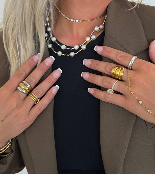 PEARL BEADED NECKLACE - Mercantile213