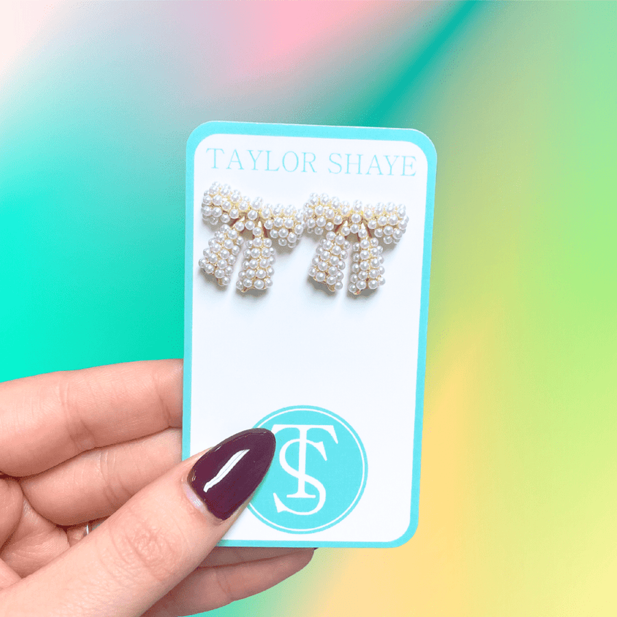 Pearl Bow Studs - Mercantile213