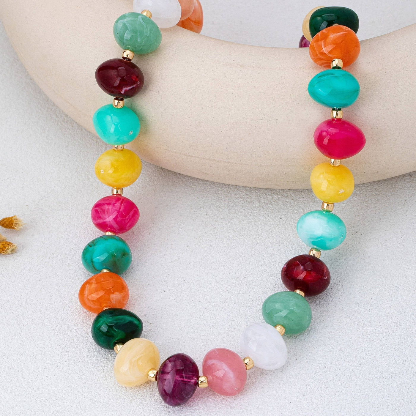 Pebble Beaded Necklace - BOL - Mercantile213