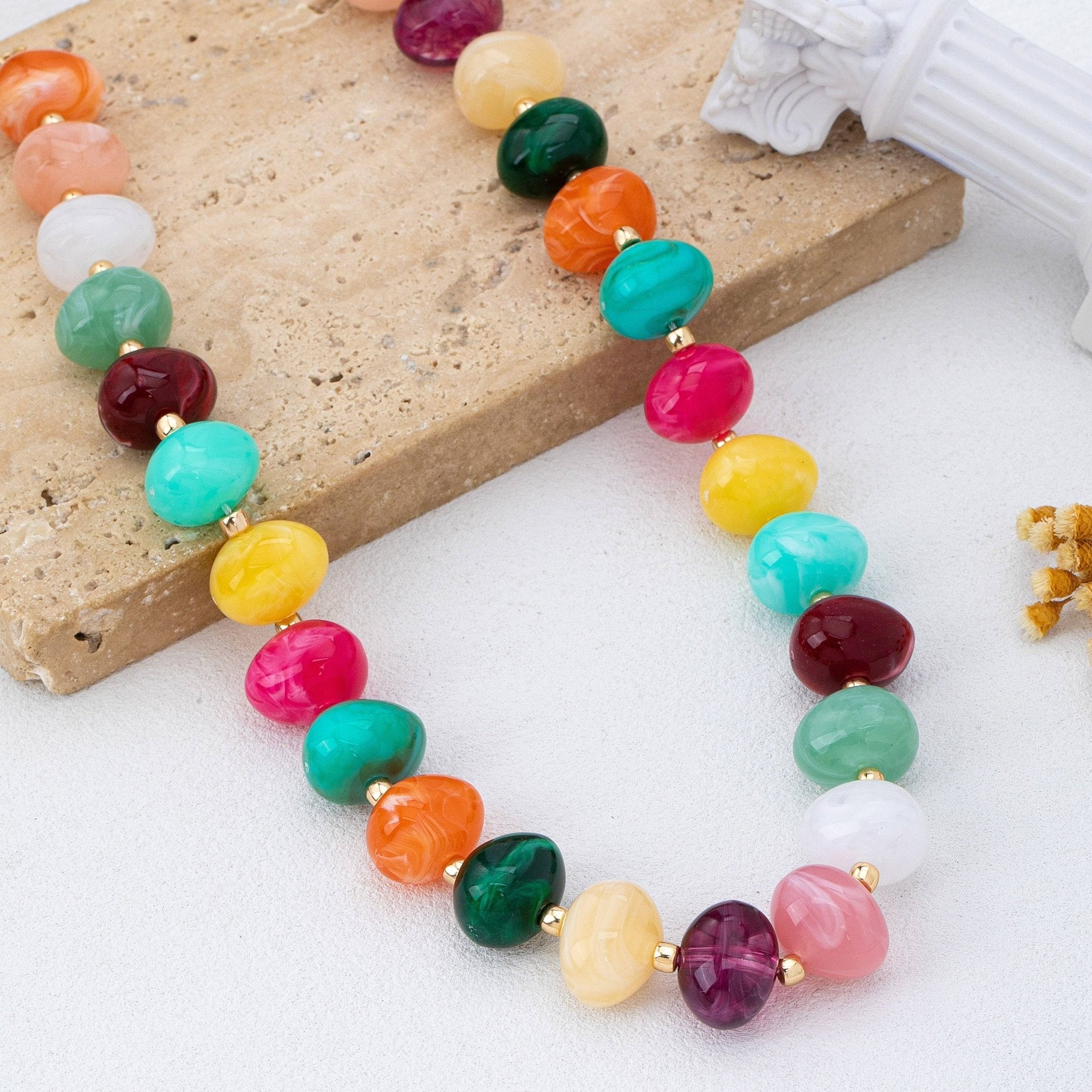 Pebble Beaded Necklace - BOL - Mercantile213