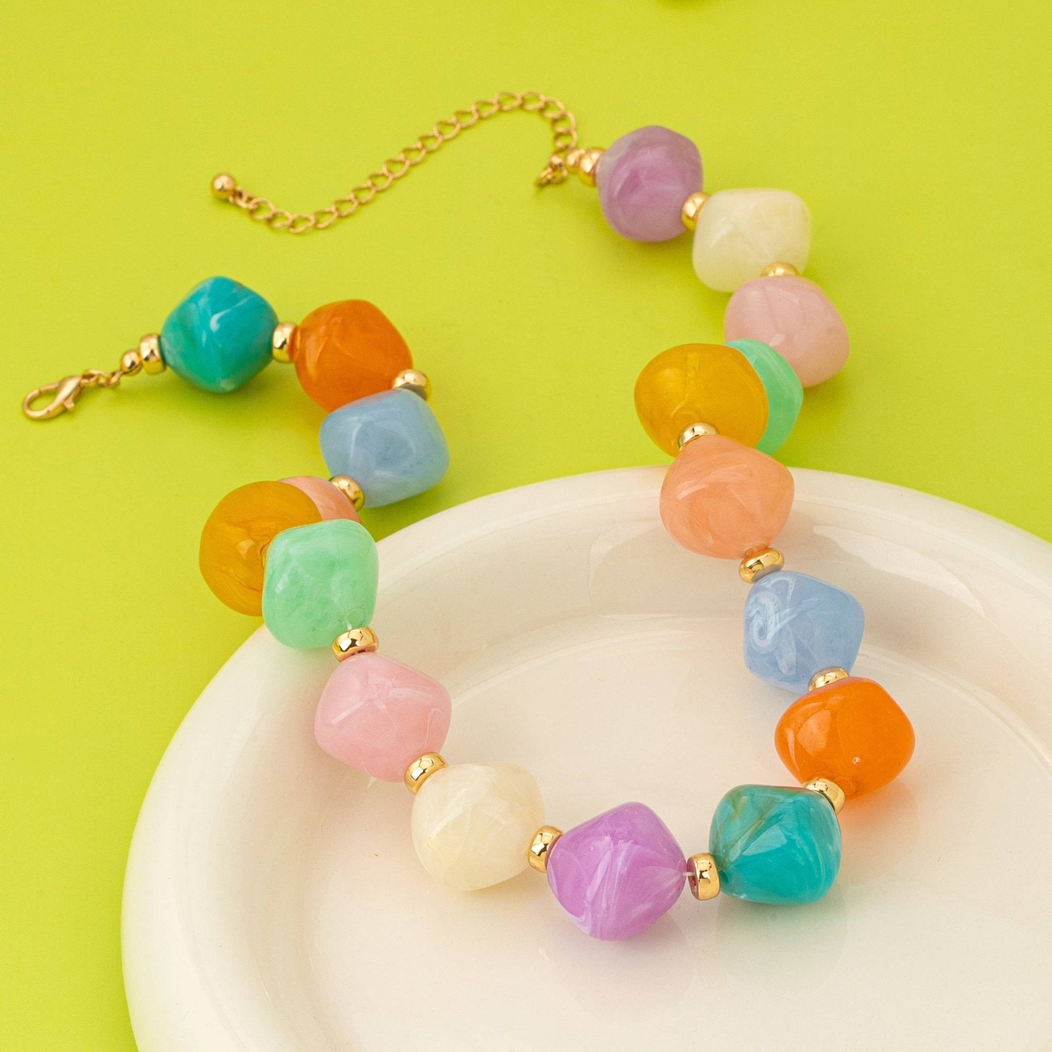 Pebble Beaded Necklace- PAS - Mercantile213