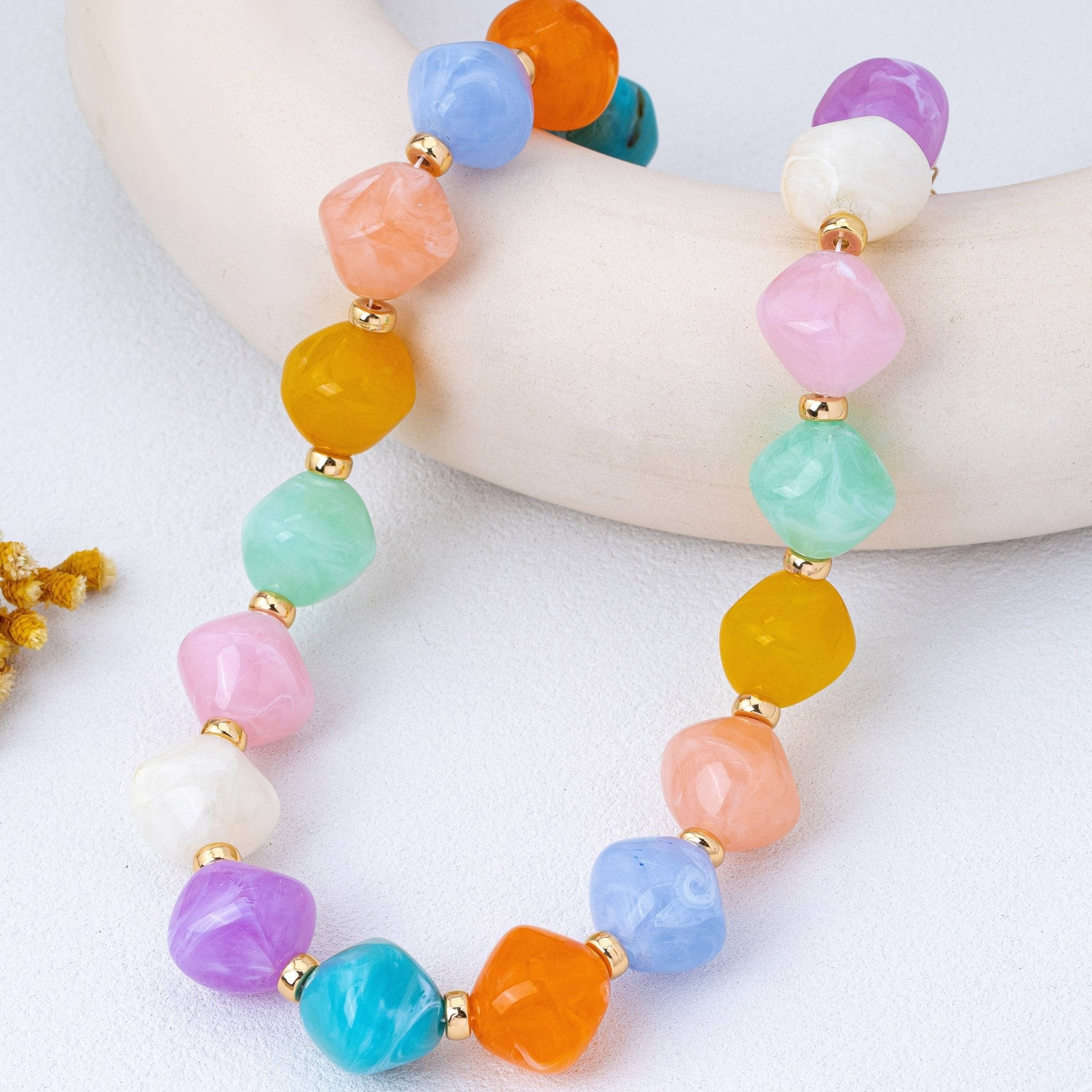 Pebble Beaded Necklace- PAS - Mercantile213