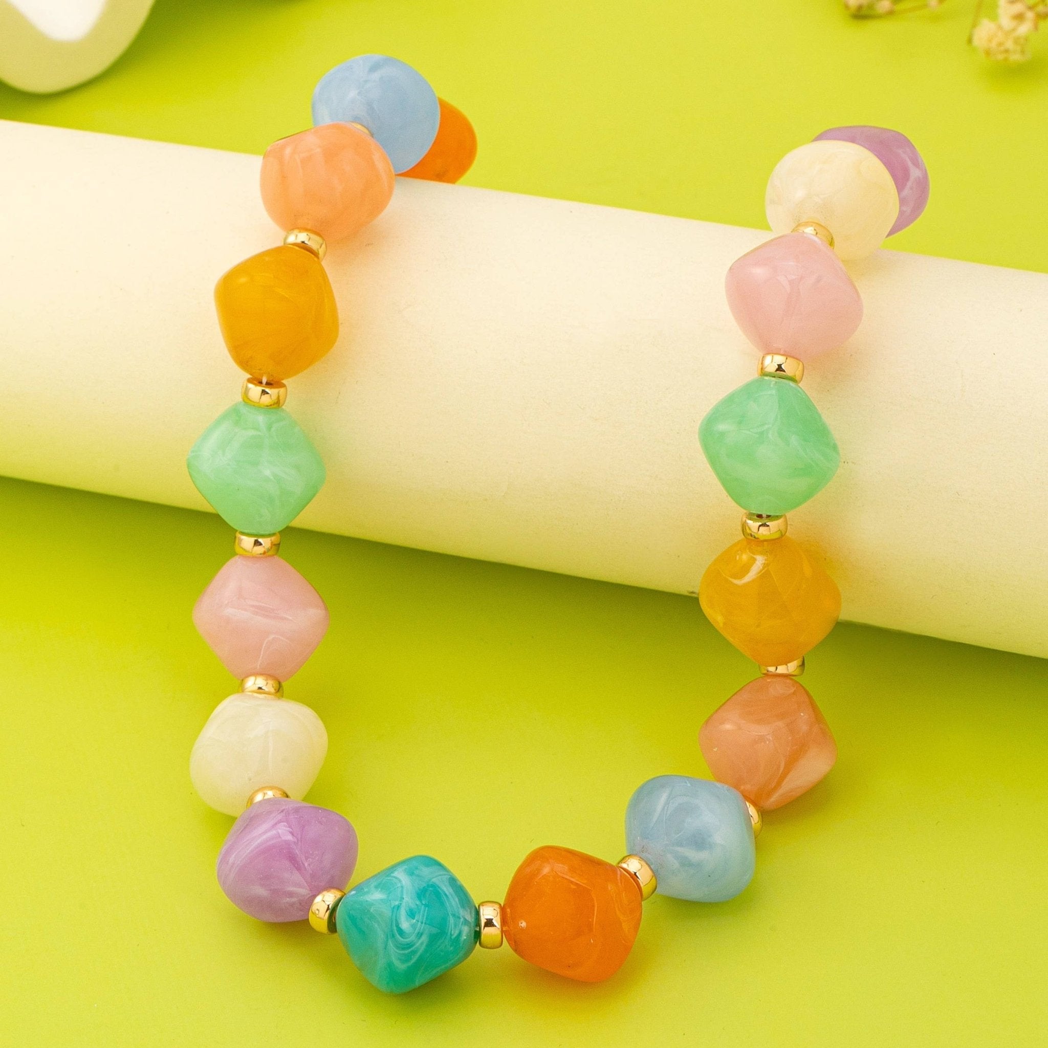 Pebble Beaded Necklace- PAS - Mercantile213