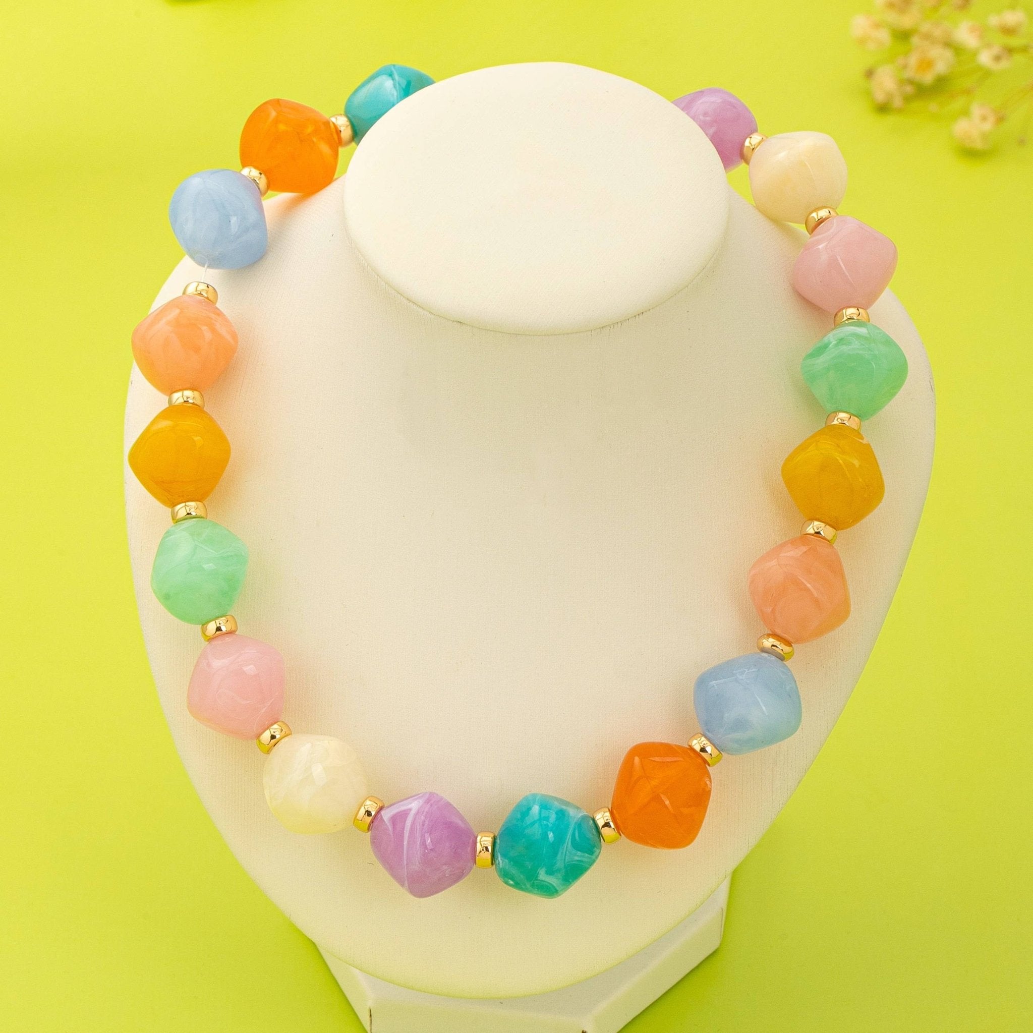 Pebble Beaded Necklace- PAS - Mercantile213