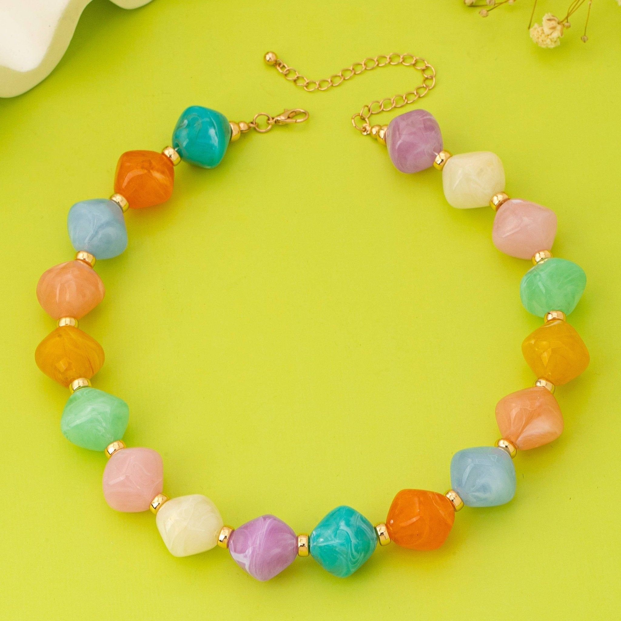 Pebble Beaded Necklace- PAS - Mercantile213