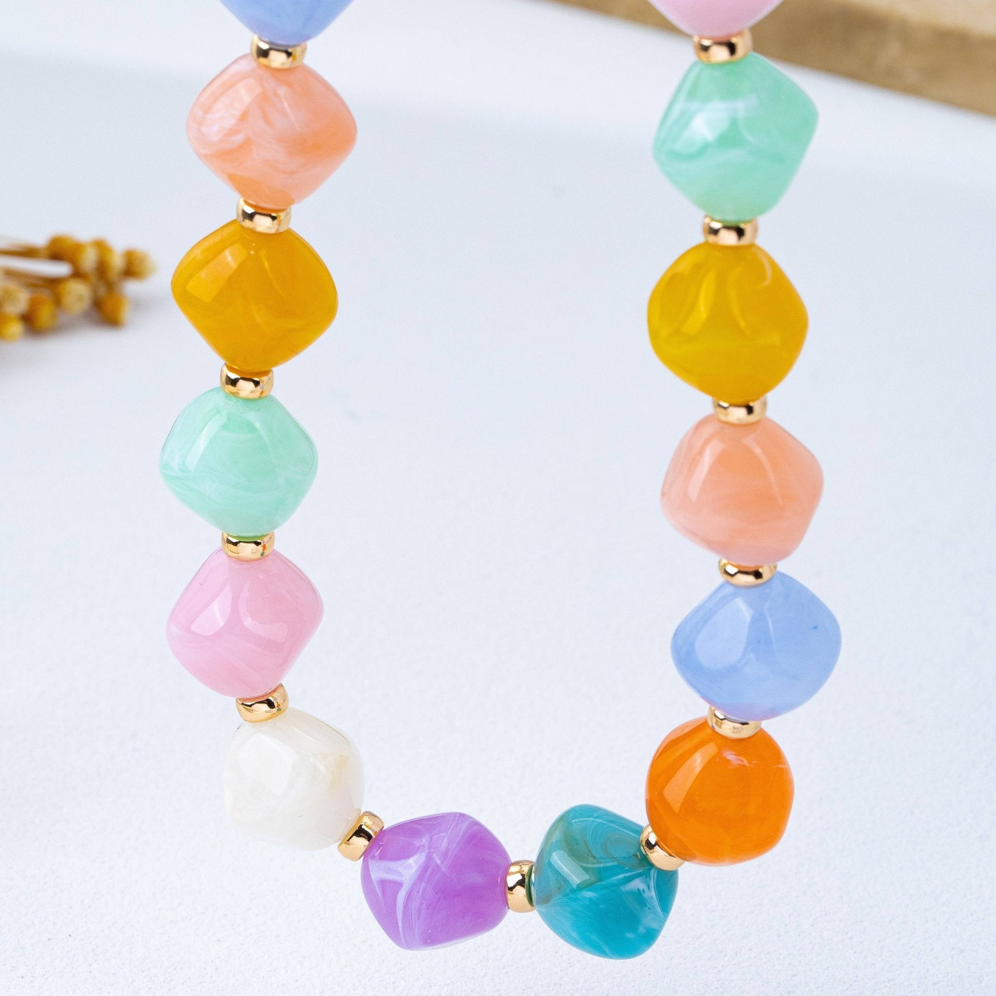Pebble Beaded Necklace- PAS - Mercantile213