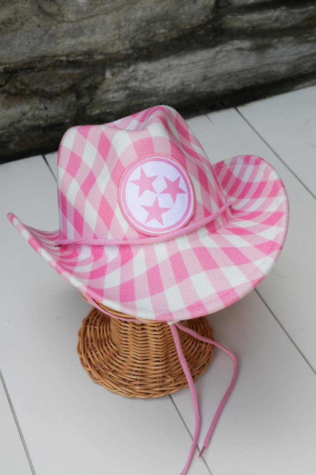 Pink Gingham TN Cowgirl Hat  - Mercantile213